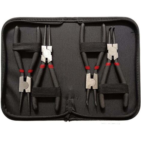 Lot de 4 pinces à circlips 7 pouces – Acier au chrome vanadium – Poignées antidérapantes – Pour installation et retrait de ressorts (1/5)