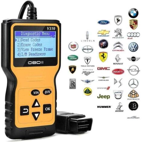 Outil de diagnostic OBD2 – Scanner de codes erreur moteur – Écran couleur 2,8 pouces – Compatible véhicules OBD2 depuis 1996
