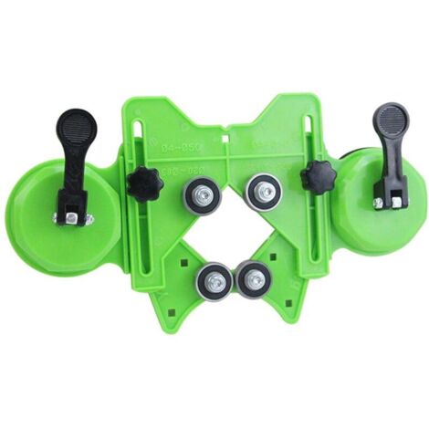 Guide de scie-cloche de 4 à 83 mm, guide de scie-cloche, gabarit de fixation réglable pour carrelage, céramique, verre, marbre, porcelaine (vert)