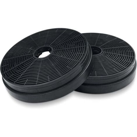 2x Filtre Hotte Aspirante, Ø175 mm Filtre à Charbon Actif Extracteur de Cuisine Recyclage Air de Remplacement Recirculation Filtrant pour Respekta Miz0031, Klarstein, Pkm Co4 (1/5)