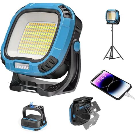Projecteur de travail LED rechargeable,étanche, pliable et portable, avec base magnétique , lampe de travail COB d'urgence USB pour le camping et la réparation automobile10845113mm (1/5)