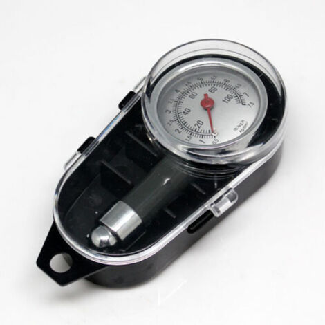 Manomètre de pression de pneu 0-100 psi – Tête en plastique électrolytique – Légèreté et précision – Pour voitures, SUV, motos (1/4)