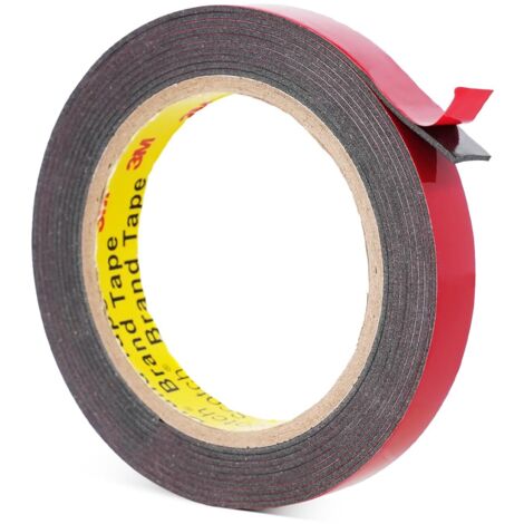 Ruban adhésif double face extra fort – 3m x 1.5cm – Résistance jusqu'à 302°F – Étanche et anti-curling – Pour intérieur et extérieur (1/4)
