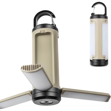Lampe de camping LED pliable, rechargeable, batterie 1200 mAh, lampe torche portable, lampe de tente multifonctionnelle, 1 unité