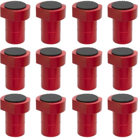 Lot de 12 butées d'établi 3/4", butées antidérapantes en alliage d'aluminium pour tables MFT, travaux de menuiserie et projets de bricolage (19 mm / 0,75 pouce)