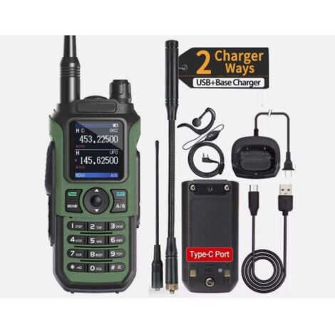 Talkie-walkie Baofeng UV-21 Pro V2 - Portée étendue - Radio amateur bidirectionnelle rechargeable - Communication fiable pour professionnels et loisirs