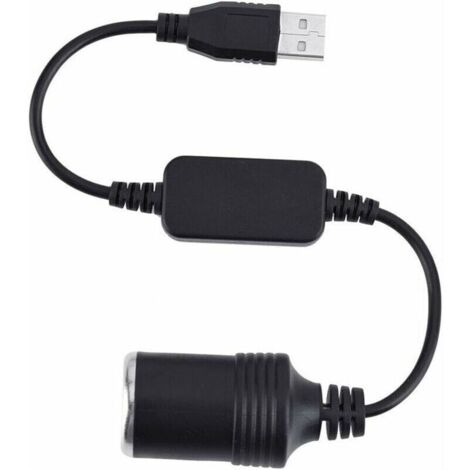 Convertisseur de prise allume-cigare USB A mâle vers 12 V
