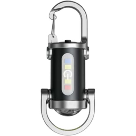 Lampe de poche rechargeable porte-clés - 3,5 x 7,5 cm  Mini lampe torche lumineuse  Lampe LED compacte pour le camping, la randonnée, les voyages et la chasse
