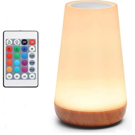Veilleuse USB , 15 cm, LED blanc chaud + 13 RGB, réglable par simple pression (1/5)