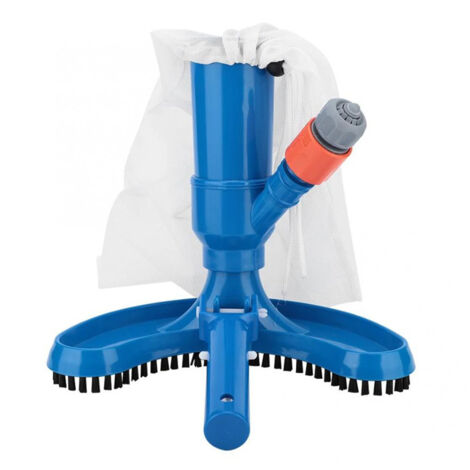 Aspirateur de piscine - Brosse à poussière - Outil de nettoyage pour bassins et jardins - Bleu - (1/5)