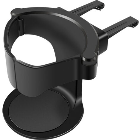 Porte-gobelet universel réglable pour grille d'aération de voiture, porte-gobelet en ABS – Noir