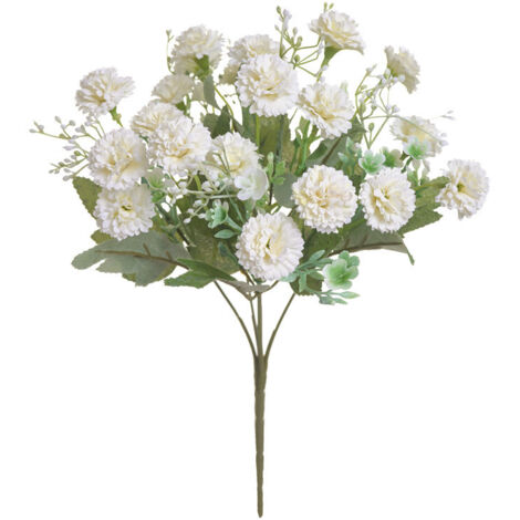 2 fleurs artificielles – Hortensias blancs – Bouquet décoratif d'intérieur