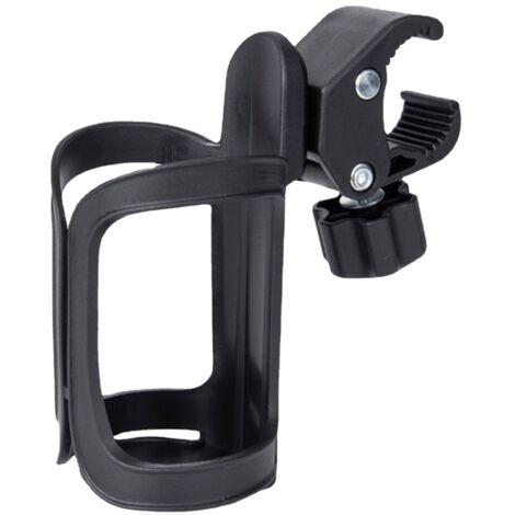 Porte-gobelet universel pour poussettes/vélos, noir, réglable –