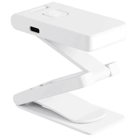 Mini lampe de bureau LED pliable, lampe de table, ABS, blanc