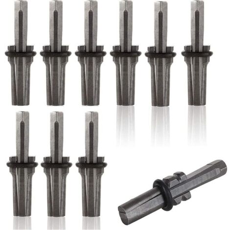 Coin Éclateur Pierre, 16mm Plug Wedge et Plumes Cales Béton, 10 Pièces Stone Splitter, Fendeur de Pierres, Outil Tailleur de Pierre pour Béton, Marbre, Granit (1/5)