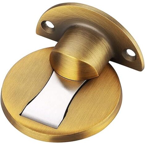 Butée de Porte Magnétique en Acier Inoxydable 304, Support de Porte de Bureau de Restaurant d'hôtel à la Maison Door Stop-Laiton Jaune