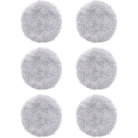 6 pieces de remplacement de chiffon de vadrouille lavable pour HOBOT 168/188 Robot de nettoyage de vitres tampons de vadrouille en microfibre accessoires reutilisables,modele:Gris 6 PCS