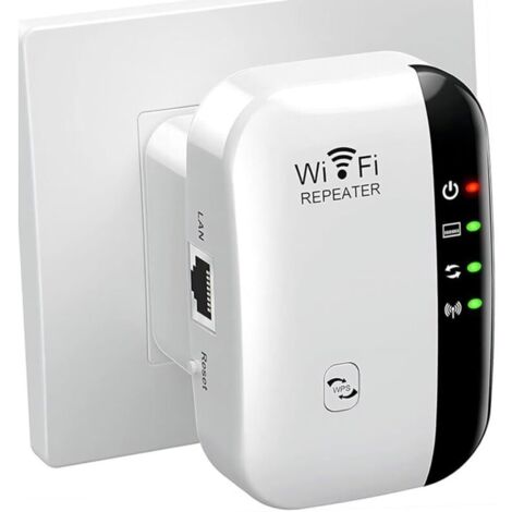 Répéteur WiFi Puissant 300Mbps Amplificateur WiFi Puissant 2.4GHz WiFi Range Booster WiFi Répéteur Extenseur sans Fil avec Port Ethernet, WiFi Extender WiFi Booster, Protection WPS (1/5)