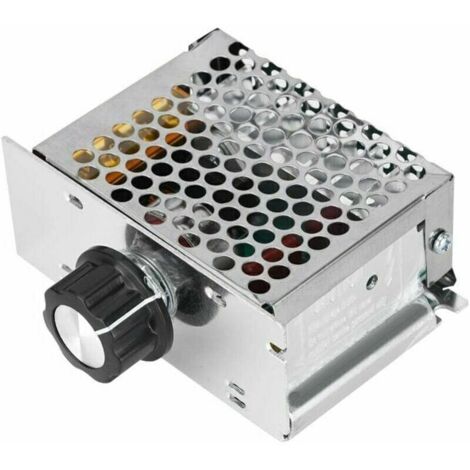 Variateur pour Moteur 220V, Régulateur de Tension AC 4000W, Régulateur de Vitesse pour Moteur électrique Variateur, Plage de Tension Réglable de 10v à 220v,Taille: env. 85 x 55 x 38 mm