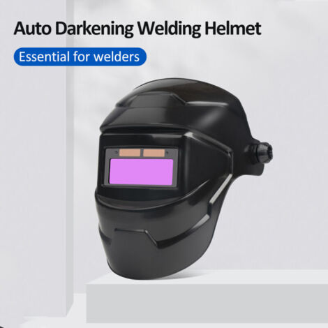 Masque de Soudage à Grande Visibilité Auto-obscurcissant Couleurs Réelles Casque de Soudage alimenté par l'énergie Solaire(10 écrans de protection inclus)