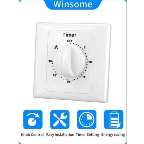 AC 220 V Interrupteur Minuterie Pompe Haute Performance Commande Électronique Compte à Rebours Mécanique Socket Time Switch-30min
