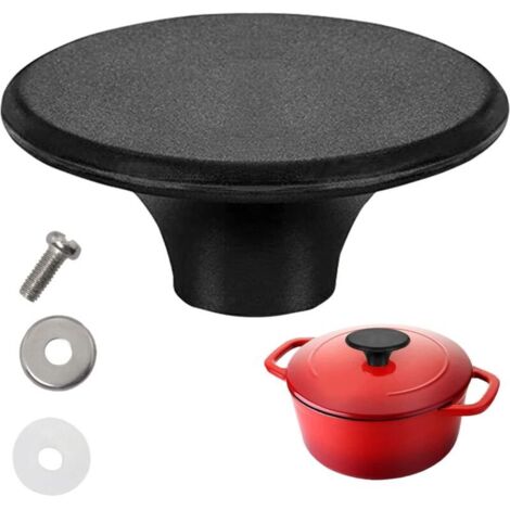 Bouton de rechange pour four hollandais compatible avec le Creuset - Poignée de rechange pour cocotte Lodge, Aldi et autres fours hollandais en fonte émaillée (lot de 2)