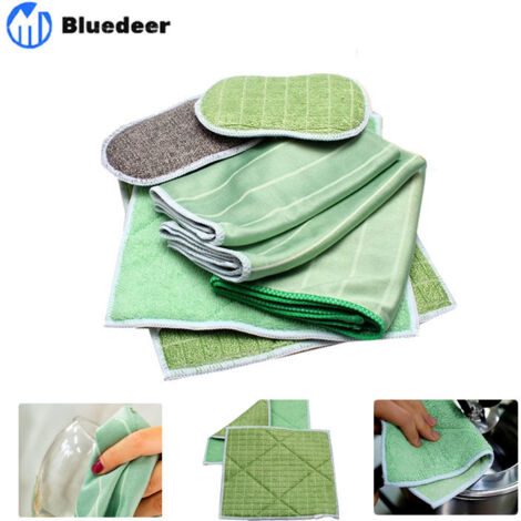 Lot de 6 Chiffons Bambou Microfibres - Nettoyer et lustrer Toutes Les Surfaces Lisses et fragiles - Vitre, carrosserie, vitrocéramique, Lunettes, écran (1/5)