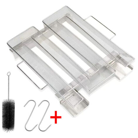 Générateur de fumée froide en acier inoxydable – Brosse de nettoyage incluse – Pour viande, poisson, fromage – Compatible tous barbecues et fumoirs