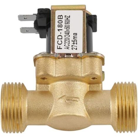 Electrovanne gaz 2 voies normalement fermée – Tension AC 220/240V – Laiton – Pression 0.02-0.8MPa – Fluide eau 0-55°C - FCD-180B