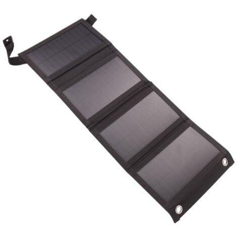 Chargeur solaire Portable avec Port USB pliable, 4 panneaux solaires, Camping randonnée voyage, chargeur de téléphone solaire Compact (1/3)