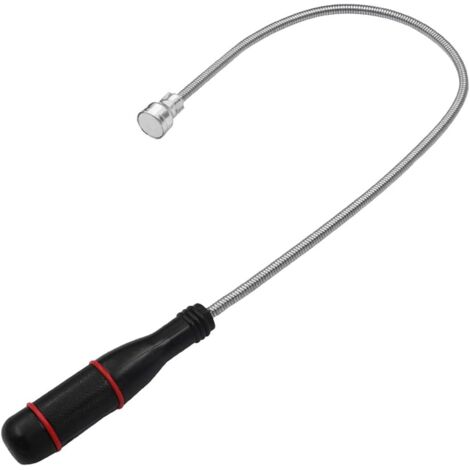 Outil de ramassage magnétique flexible 1 pièce, balai magnétique mécanique à aimant flexible portable pour la cueillette de petites pièces, écrous, boulons, vis, clés, pièces automobi