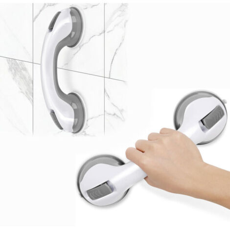 2pcs Barre de maintien ventouse pour douche – Charge maximale 109 kg – Installation sans perçage – Antidérapante – Pour seniors et personnes à mobilité réduite