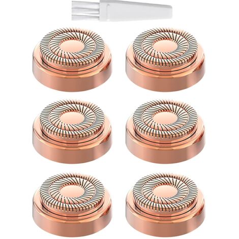 Têtes de rechange de 2e génération compatibles avec l'épilateur facial Flawless pour femmes – Lames de remplacement à double anneau pour l'ancien modèle Flawless – Lot de 6 (1/5)