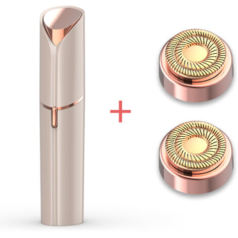 Épilateur facial pour femmes – Appareil portable et indolore, rechargeable, avec 2 têtes de rechange – Pour le visage, la lèvre supérieure et le menton (1/5)