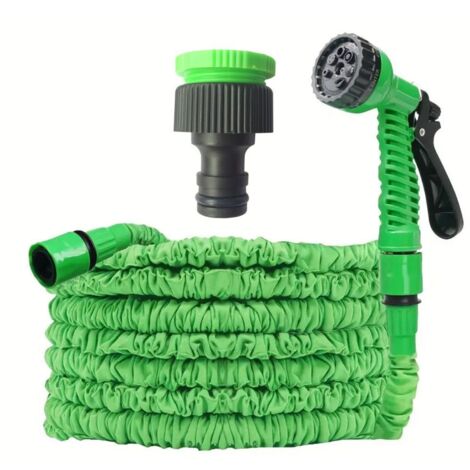 Tuyau d'arrosage extensible 15m – Buse à 8 modes de pulvérisation– Résistant aux températures extrêmes (1/5)