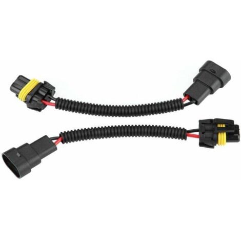 Adaptateur de connecteur de faisceau de câbles d'extension de feu antibrouillard 9005/9006 (lot de 2)
