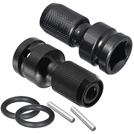 Adaptateur pour douille à chocs, carré 1/2" vers hexagonal 1/4", pour clé à cliquet à chocs et porte-embouts de tourneviss (1/5)