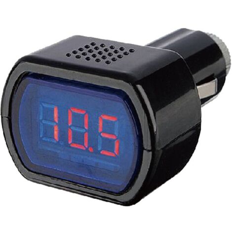 Voltmètre LED 12V/24V pour prise allume-cigare, testeur de tension et détecteur de batterie pour voiture, camion