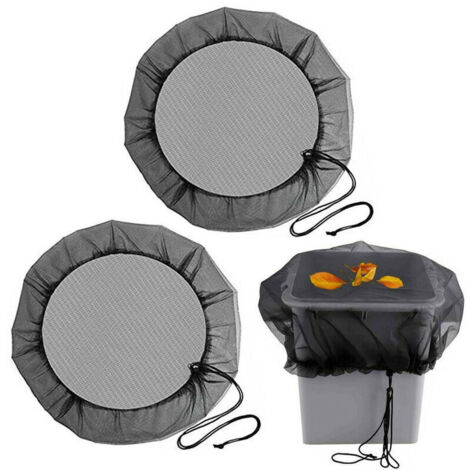 2PCS Filet de Protection pour Tonneau de Pluie,95cm Filet pour Citerne de Pluie avec Cordon de Serrage pour Anti-poussière, Anti-caduques, Anti-Moustique (1/5)
