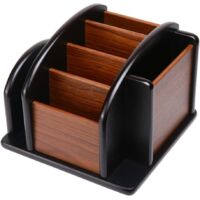 Étagère de bureau en bois pour ranger les fournitures de bureau, boîte de rangement de bureau pour articles de bureau.