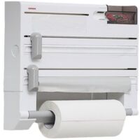 Porte-rouleau avec coupe-papier toilette – Porte-rouleau de papier toilette – Étagère de cuisine – Organiseur multifonction