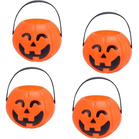 Seau de bonbons en forme de citrouille d'halloween 4PCS (1/2)