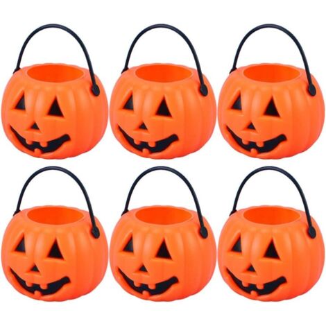 Seau à bonbons en forme de citrouille d'halloween 8PCS (1/2)
