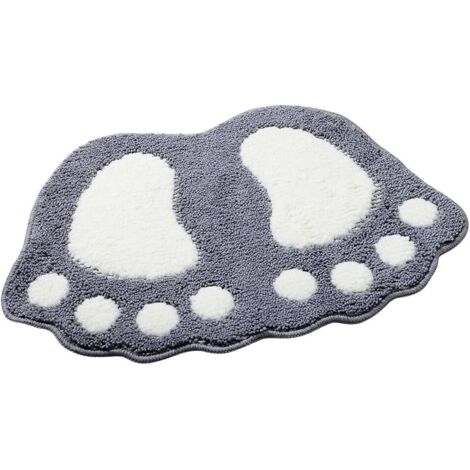 Tapis de bain antidérapant Motif grands pieds Pour salle de bain, douche Absorbant-4867CM (1/3)