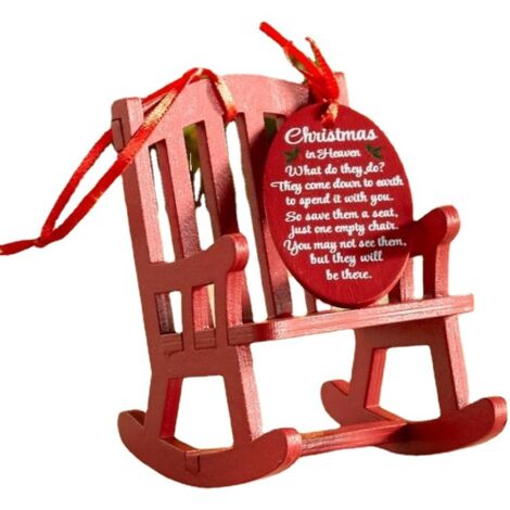 Chaise à bascule en bois de Noël, décoration commémorative céleste (1/3)