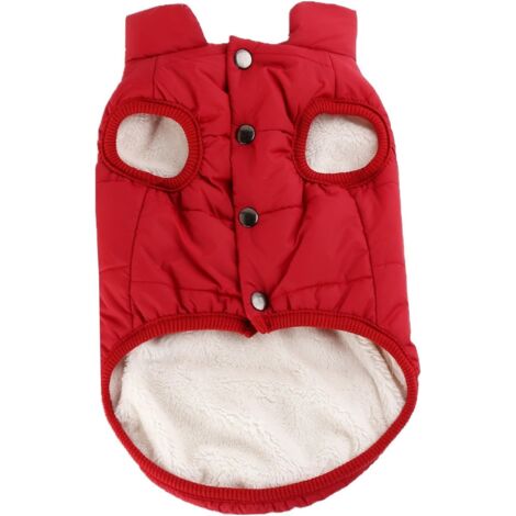 Coupe-vent extérieur pour chien de taille M (L (Taille de poitrine 57 cm), Rouge) (1/3)