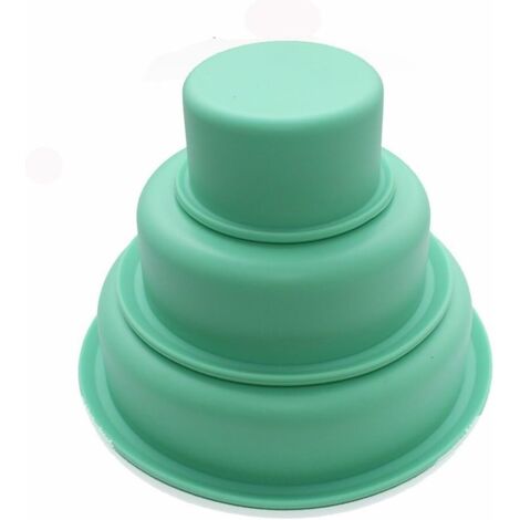 Multi-Function gateau de Silicone Trois Rondes Combinaison de Moule à Pain de Moule Pisa 2.8" 4.5" 6" (1/5)