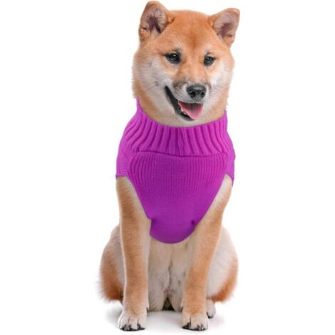 Pull chaud pour chat et chien (M, violet) (1/2)