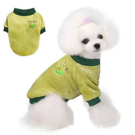 Pull en laine pour animaux de compagnie à motif de fruits (vert, L) (1/2)