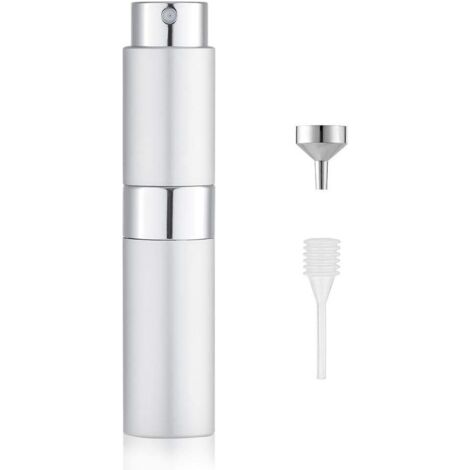 8ml Vaporisateur Vide de Sac Rechargeable, Atomiseur Parfum, Recharge Spray Flacon de Parfum, Pulverisateur Voyage (Argent) (1/5)